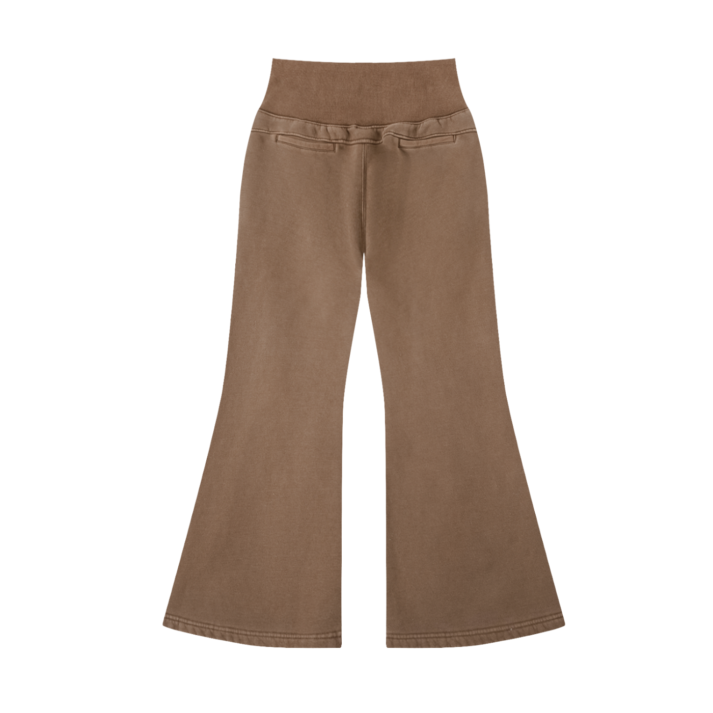 Women's Flared Fleece Pants - Vintage Washed for Comfort and Style