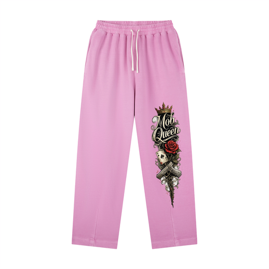 Women's Vintage Washed Drawstring Sweatpants - MobsterNation