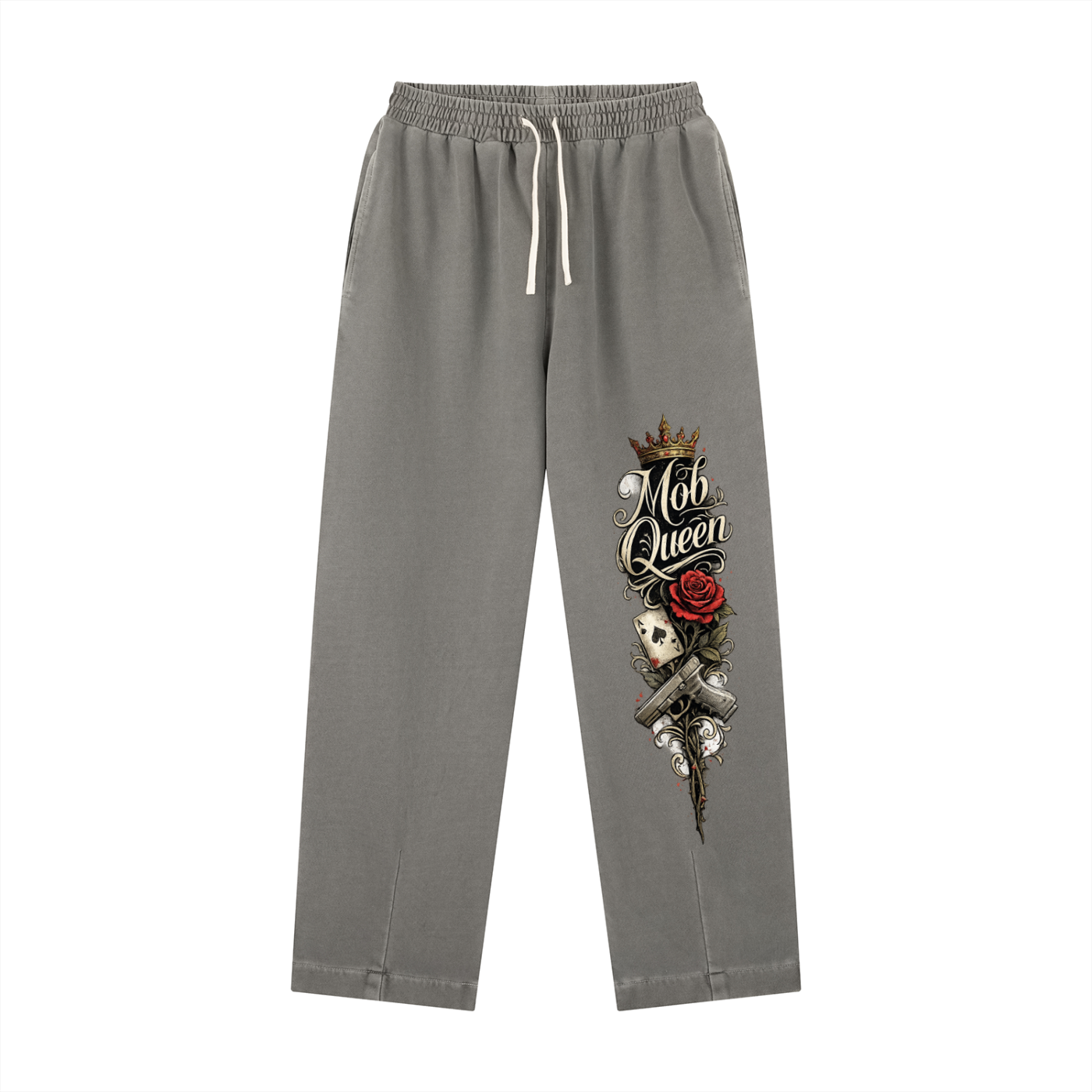 Women's Vintage Washed Drawstring Sweatpants - MobsterNation