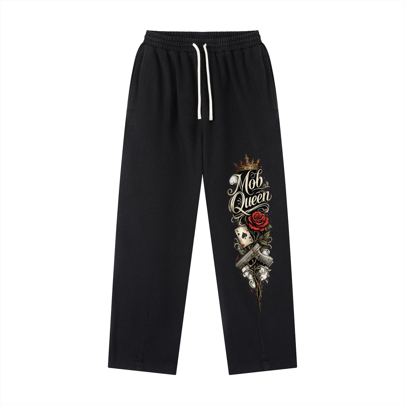 Women's Vintage Washed Drawstring Sweatpants - MobsterNation