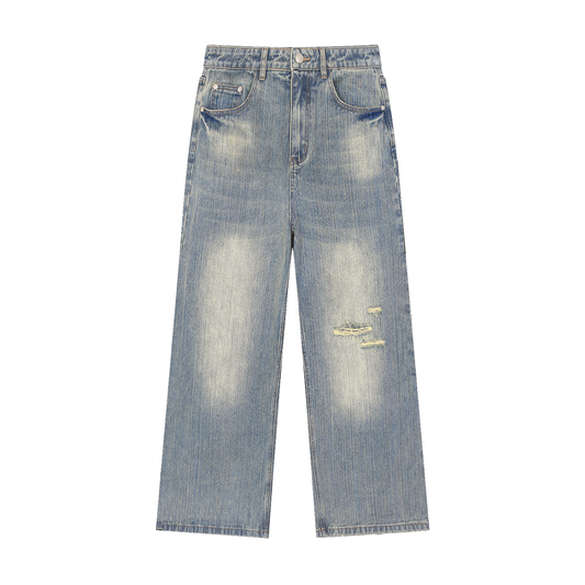 Vintage Distressed Denim Jeans for a Timeless Look