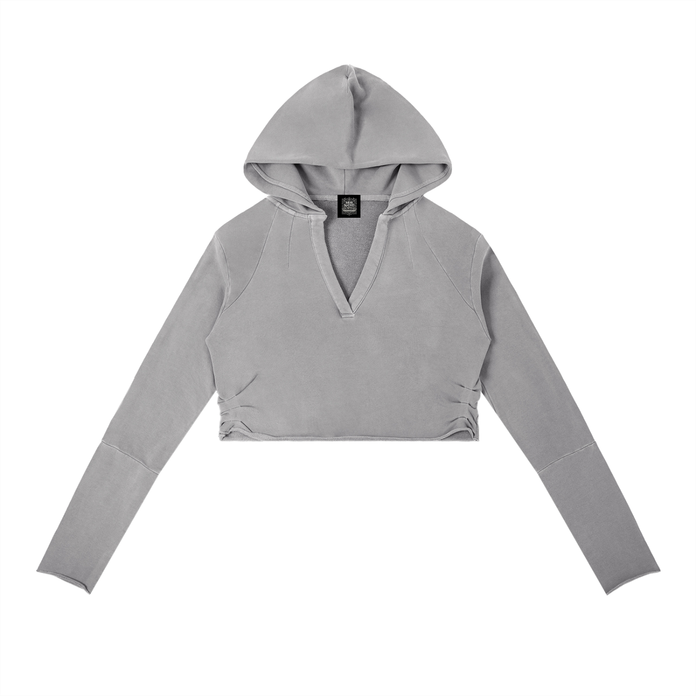 Women's Plain Vintage Hoodie - Stylish Vintage Washed Raw Edge Hoodie for Women