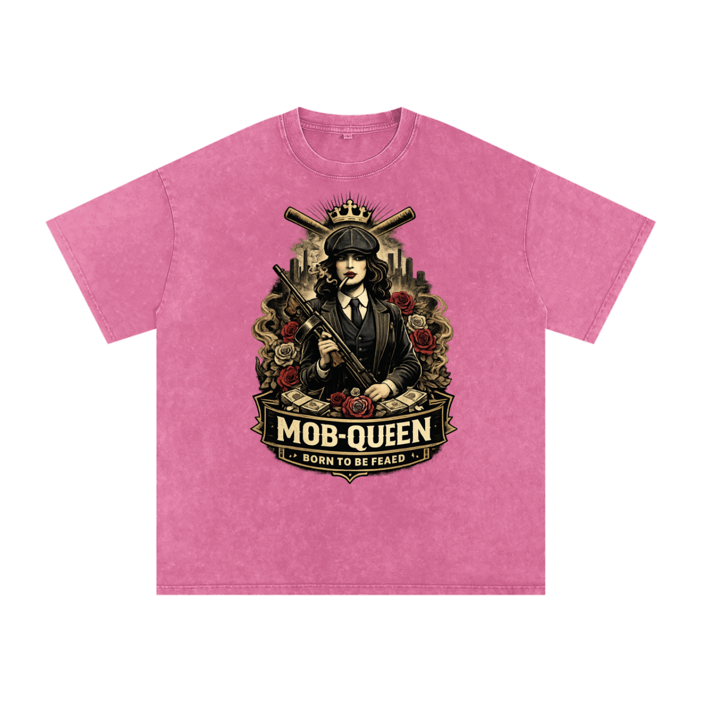 Women's Oversized Cotton T-Shirt - Snow Washed for Ultimate Comfort