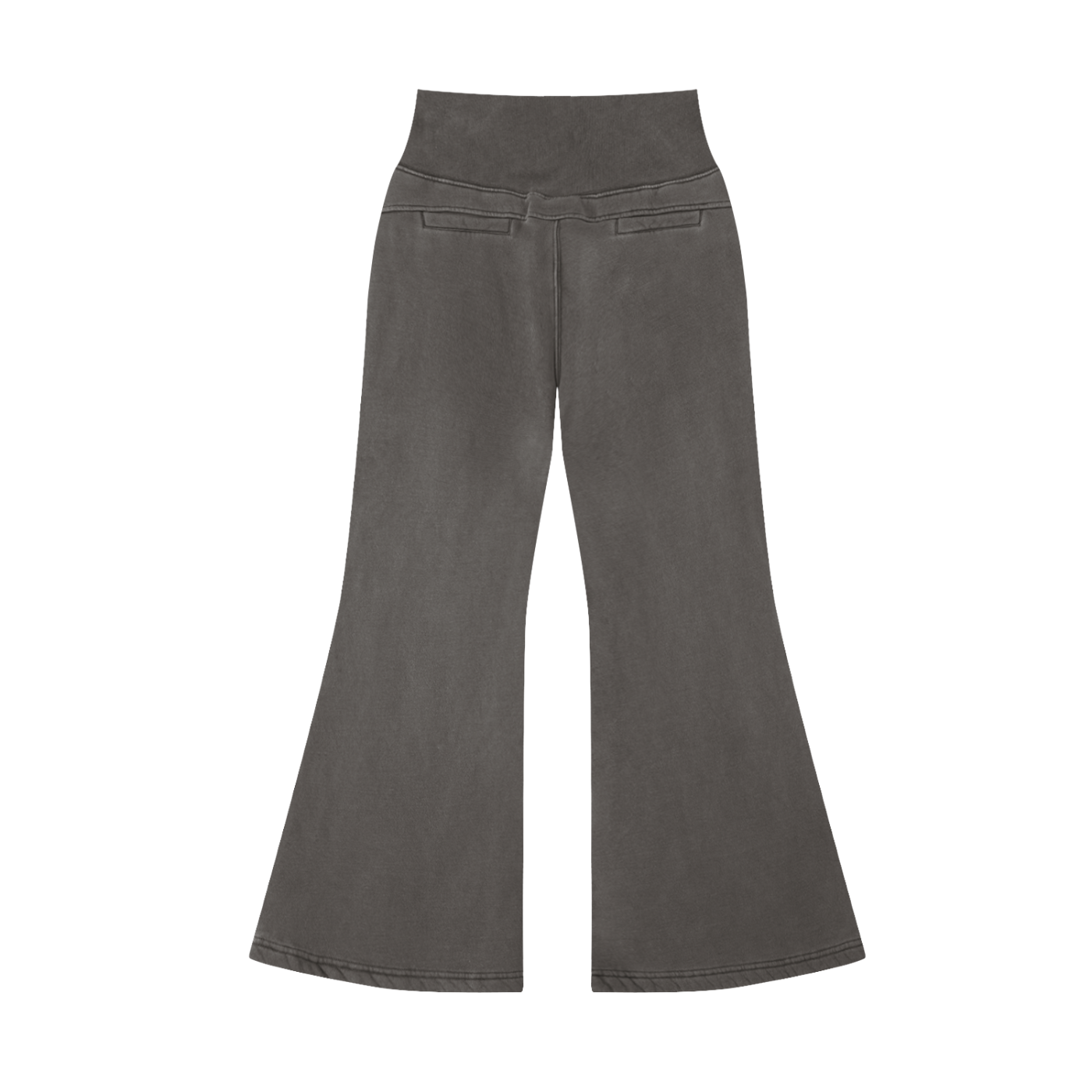 Women's Flared Fleece Pants - Vintage Washed for Comfort and Style