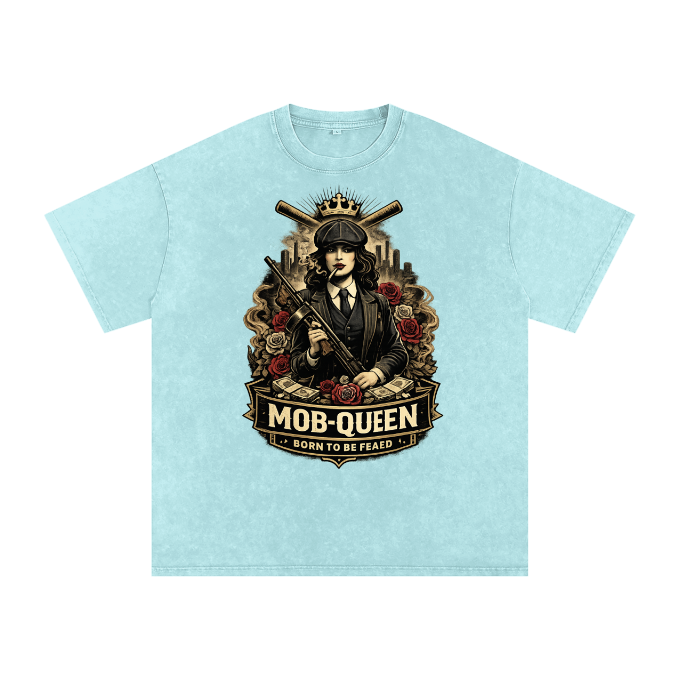 Women's Oversized Cotton T-Shirt - Snow Washed for Ultimate Comfort