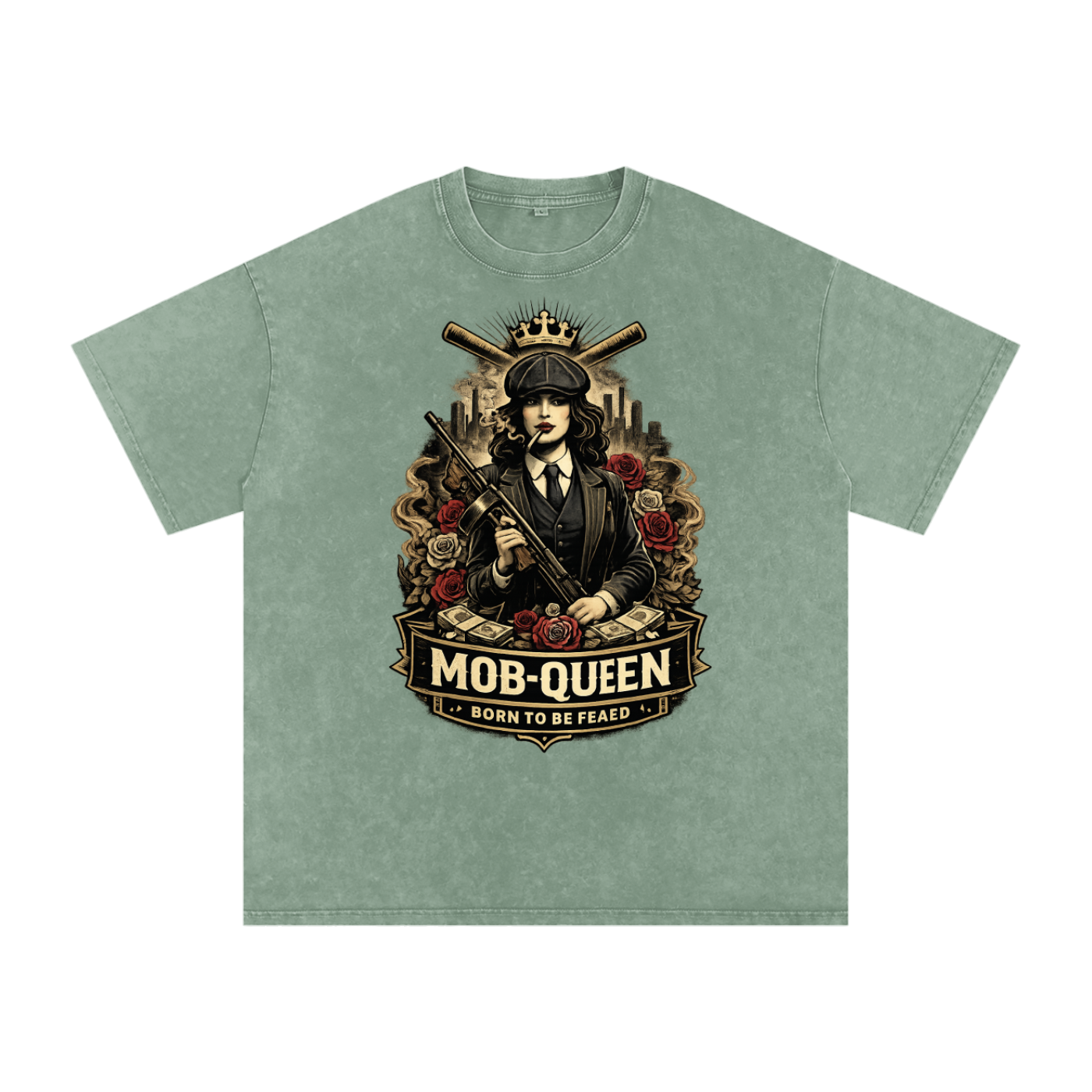 Women's Oversized Cotton T-Shirt - Snow Washed for Ultimate Comfort